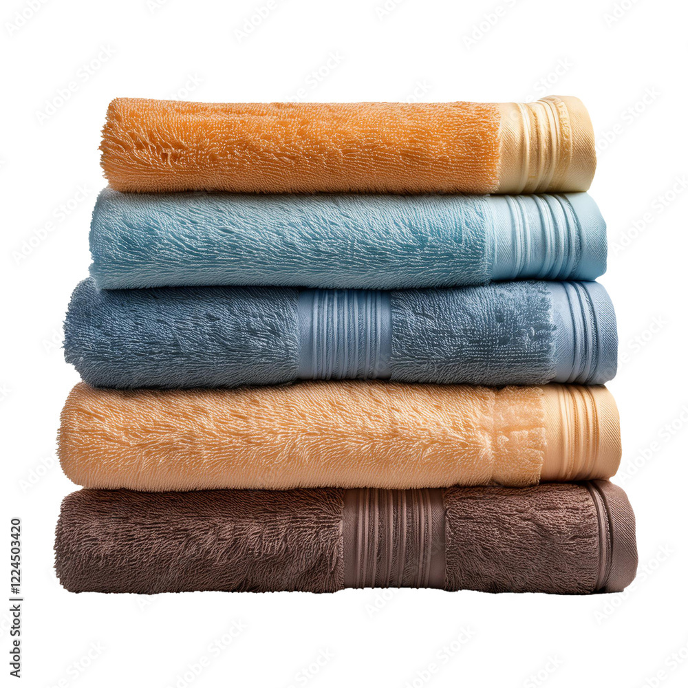 stack of colorful bath towels