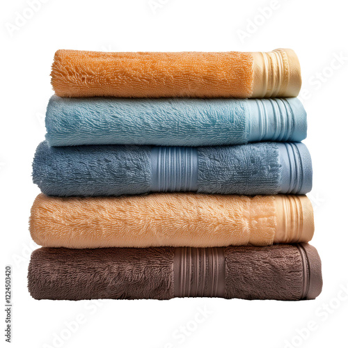 Obraz na płótnie stack of colorful bath towels w salonie