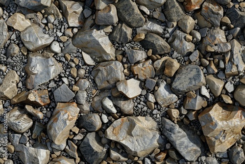 Wallpaper Mural Image of Grey gravel rock ground debris. Texture for background usage Torontodigital.ca