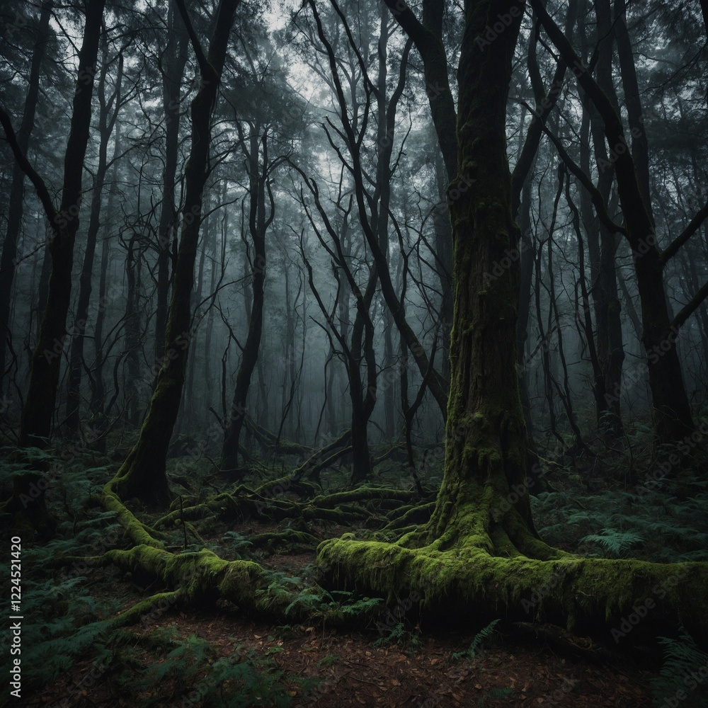 Obraz premium fog in the forest