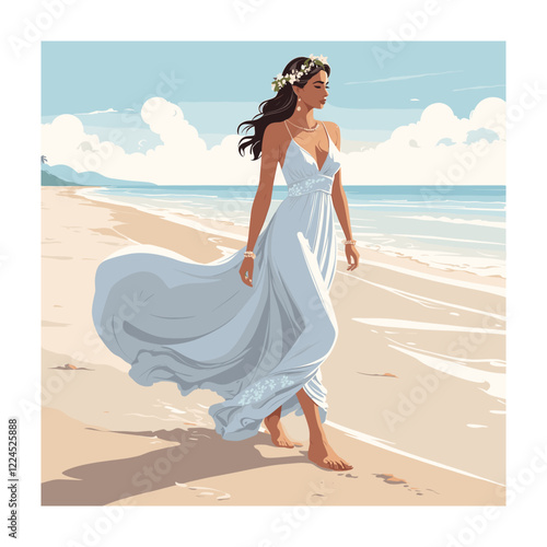 Bridal fashion and accessories vector illustration