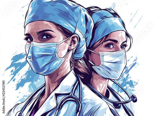 portrait of a doctor and nurse
