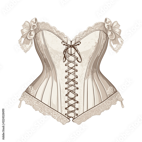 Bridal fashion and accessories vector illustration