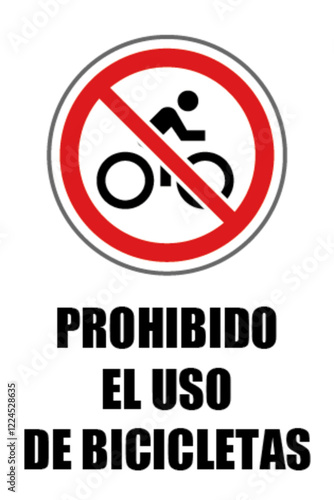 prohibido el uso de bicicletas