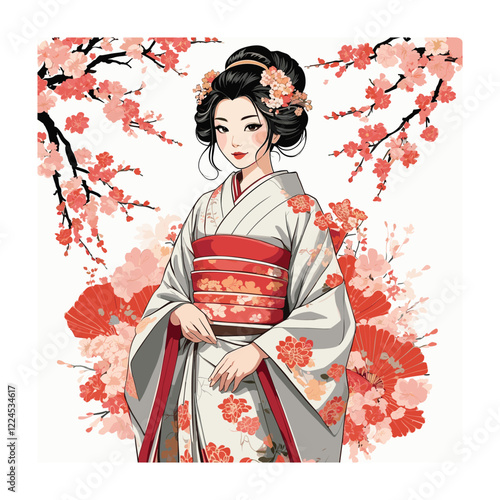 Bridal fashion and accessories vector illustration