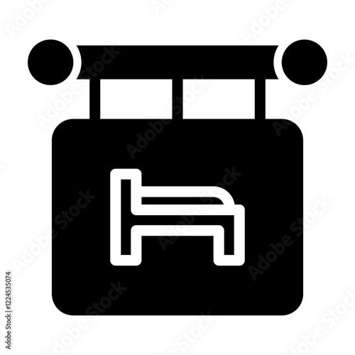 hotels sign Solid icon