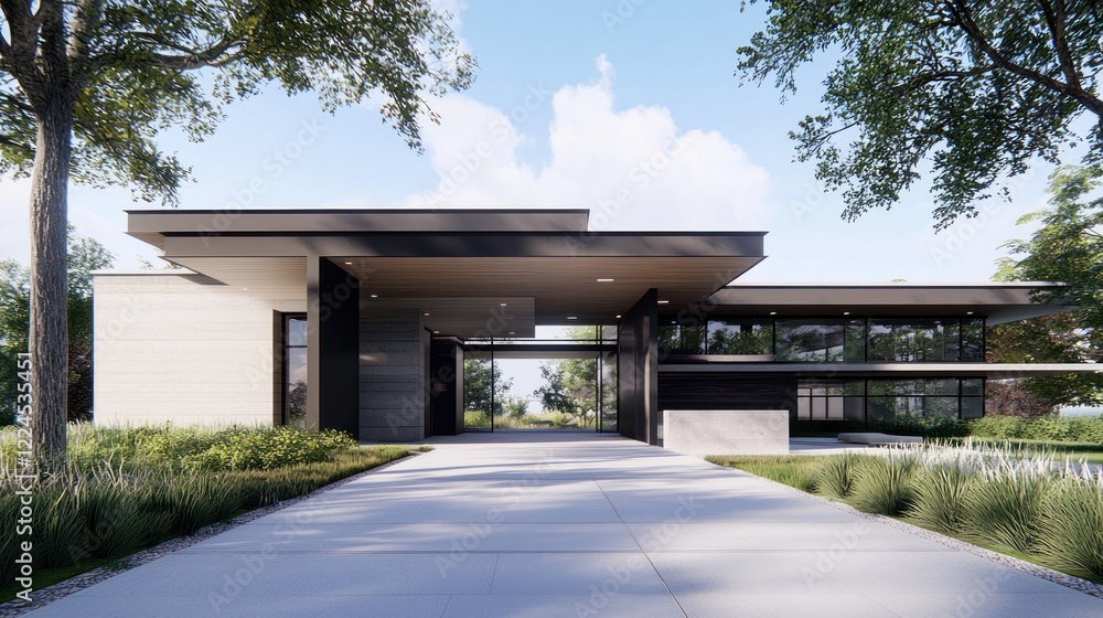 Fototapeta premium Modern House Exterior Design