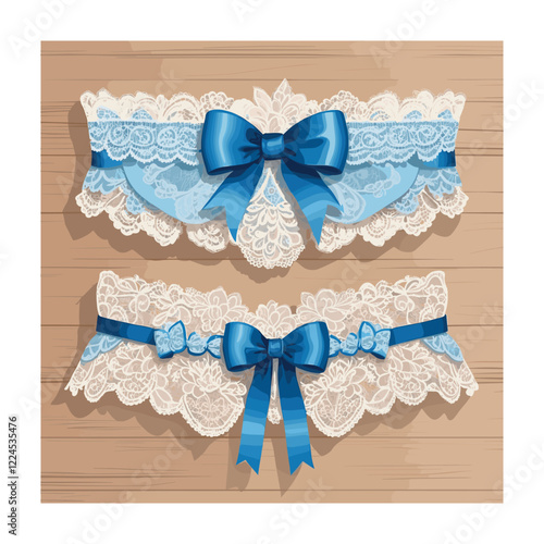 Bridal fashion and accessories vector illustration