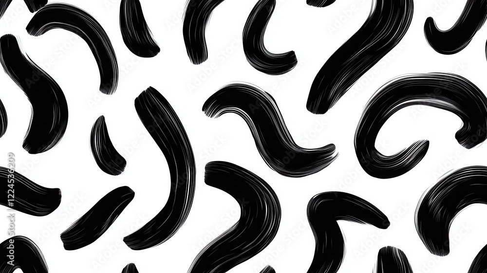 Seamless Wavy and Swirled Brush Strokes for Creative Backgrounds and Artistic Designs Seamless Wavy and Swirled Brush Strokes for Creative Backgrounds and Artistic Designs