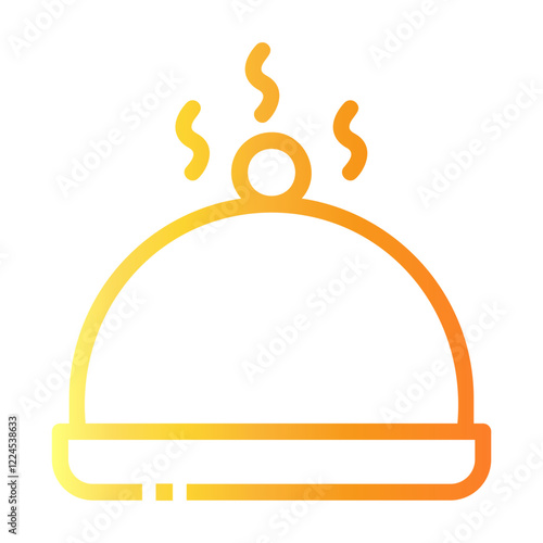 food tray Line Gradient Icon