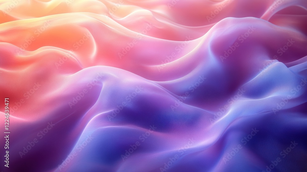 Fototapeta premium Soft pastel fabric waves with warm gradients and flowing texture