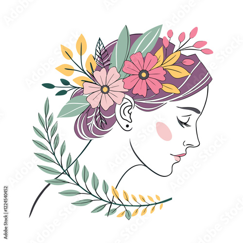 Bridal fashion and accessories vector illustration