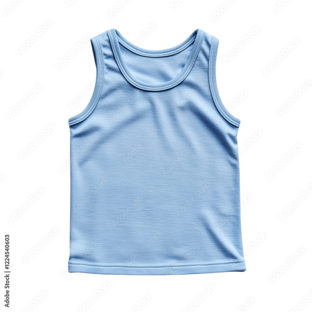 Light Blue Sleeveless Cotton Tank Top for Kids Light Blue Sleeveless Cotton Tank Top for Kids