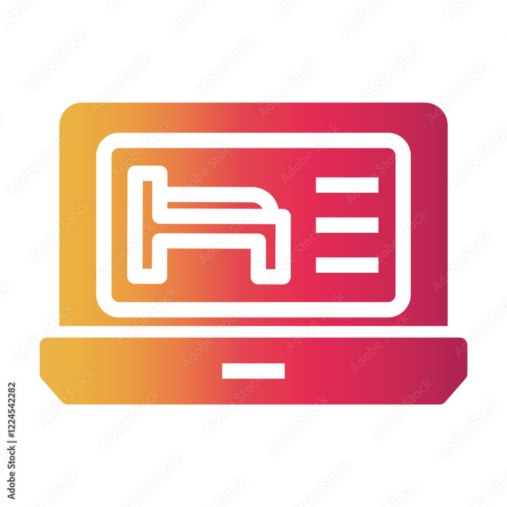 Fototapeta premium online reservation Gradient icon