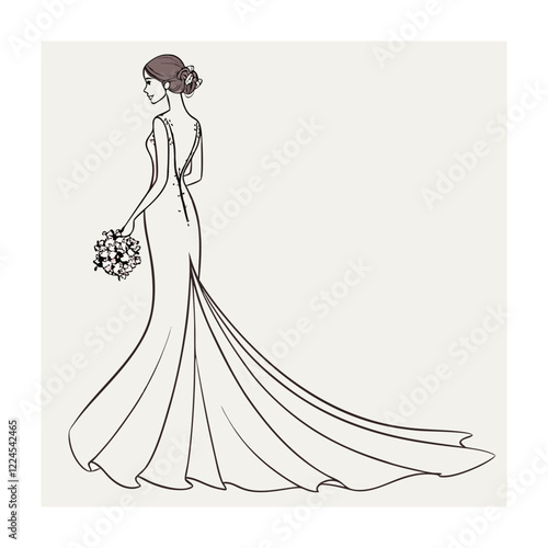 Bridal fashion and accessories vector illustration