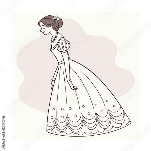 Bridal fashion and accessories vector illustration