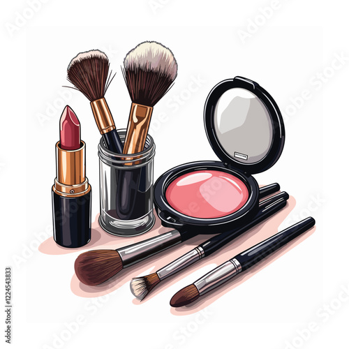 Bridal fashion and accessories vector illustration