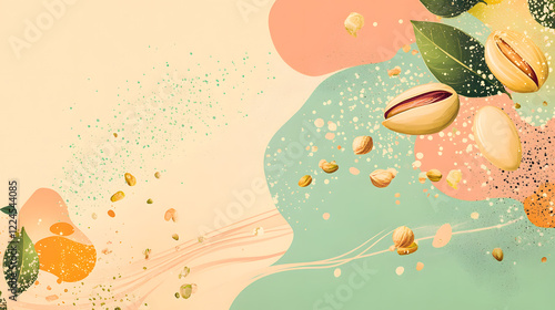 Pistachio nut are a healthy food. And it is a useful. Generative AI Illustration