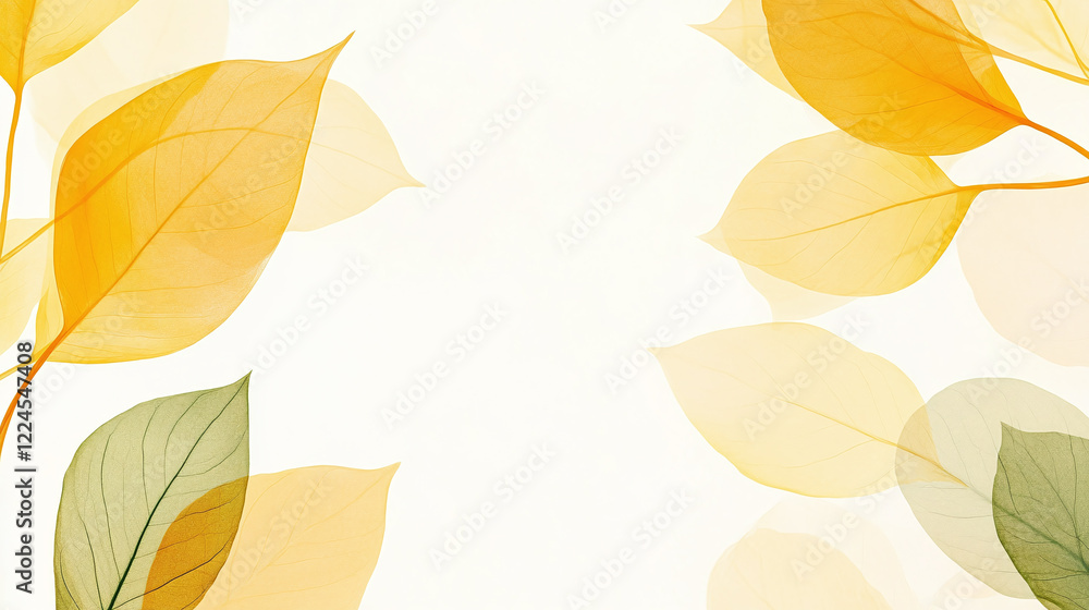 Obraz premium Yellow leaf veins background