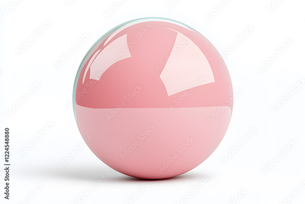 Matte color glass ball, isolated on a white background Matte color glass ball, isolated on a white background