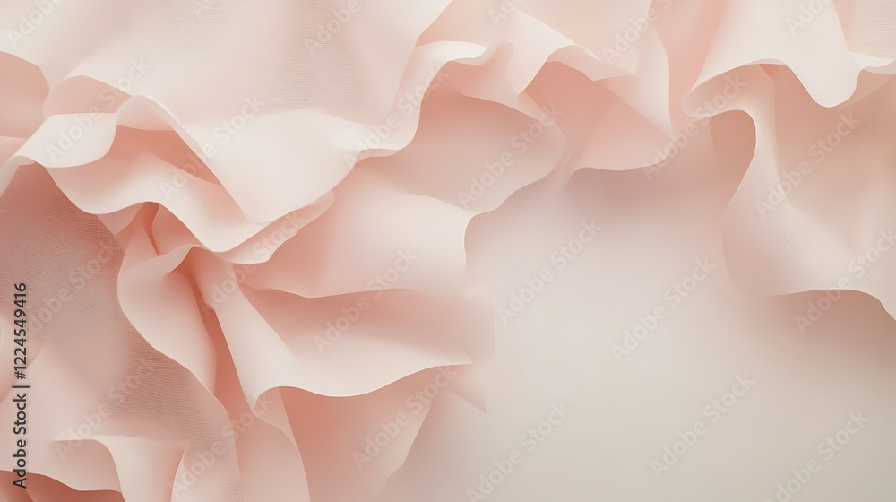 Obraz premium Abstract Pink Fabric Draped Softly and Elegantly