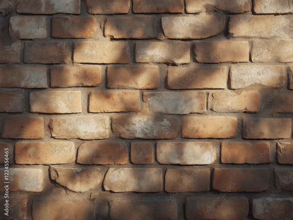 Fototapeta premium Classic red brick weathered wall