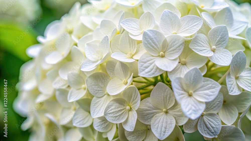 A close-up of a white hortensia flower with intricate details and soft petals, plant, blossom, plant, blossom, white A close-up of a white hortensia flower with intricate details and soft petals, plant, blossom, plant, blossom, white
