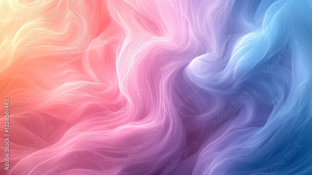 Abstract background with soft pastel gradients and delicate swirling lines resembling a gentle breeze Abstract background with soft pastel gradients and delicate swirling lines resembling a gentle breeze