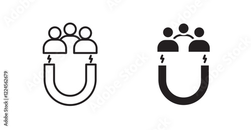 User engagement icon pack in flat and line vector.