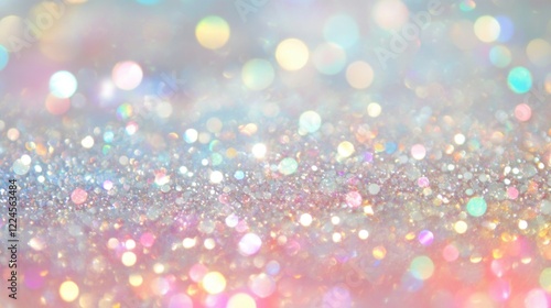 White background with iridescent foil texture, featuring shimmering holographic gradients and a luxurious aesthetic.