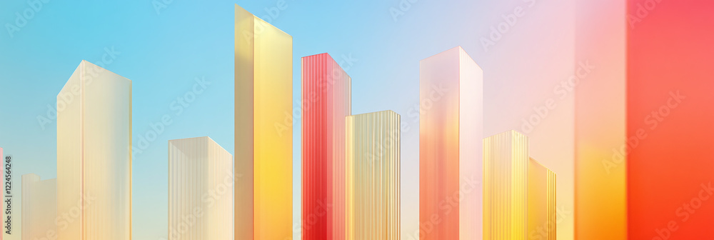 Obraz premium Red gold abstract architectural background