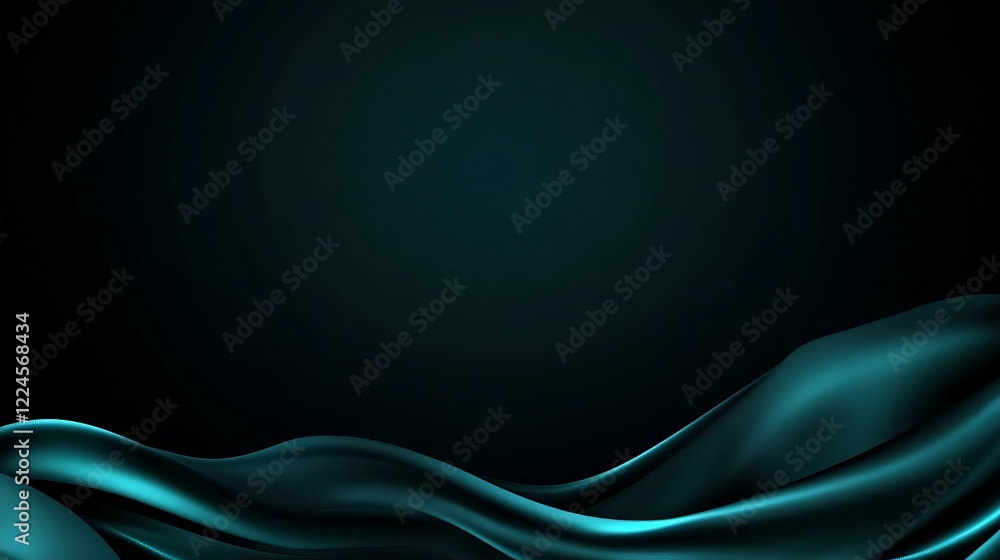 Teal Silk Drapes Abstract Background Design Teal Silk Drapes Abstract Background Design