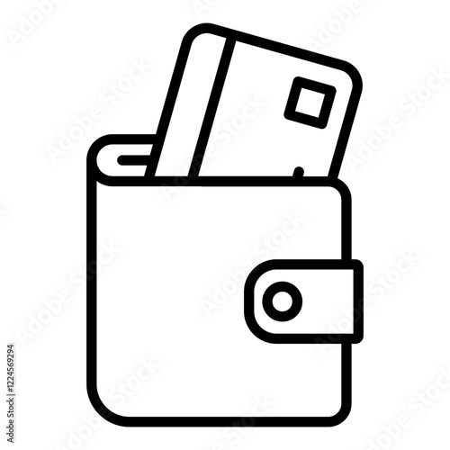 Billfold and credit card icon.