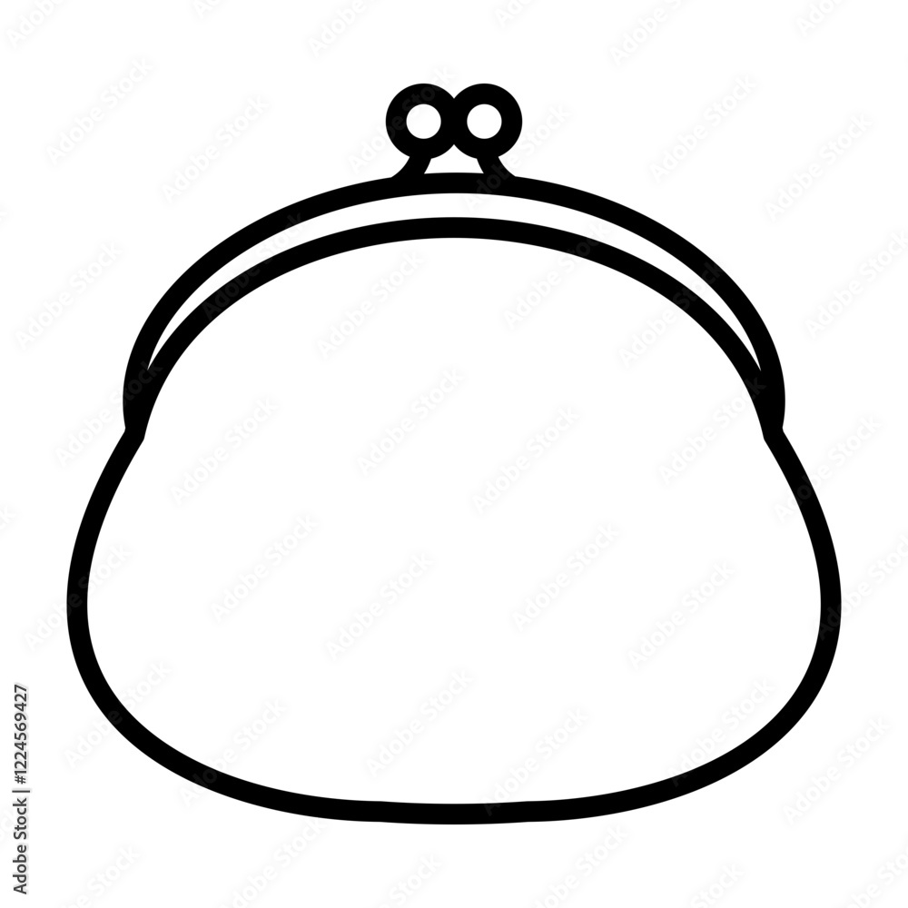 Coin purse icon. Coin purse icon.