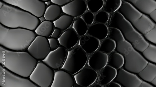 Black Mamba snakeskin animal pattern, seamless, tileable.
