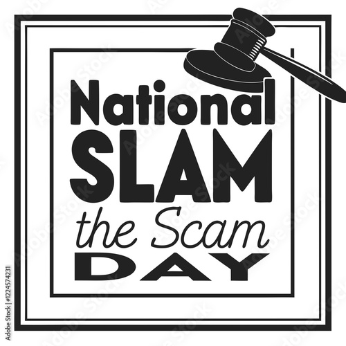 NATIONAL SLAM THE SCAM DAY silhouette vector illustration