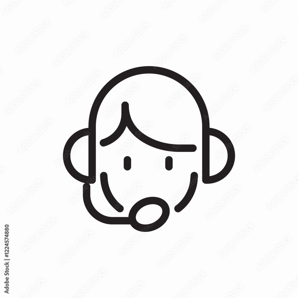 Customer support service icon vector sign Customer support service icon vector sign