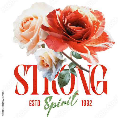 Strong Spirit - Rose - Ready to Use Graphic Design Illustration