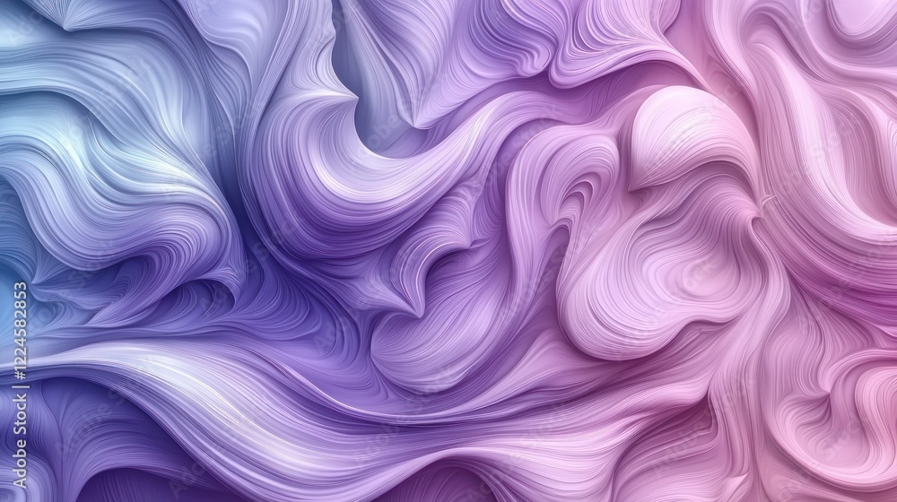 Fototapeta premium Abstract Swirling Purple and Blue Hues: A Dreamlike Digital Art