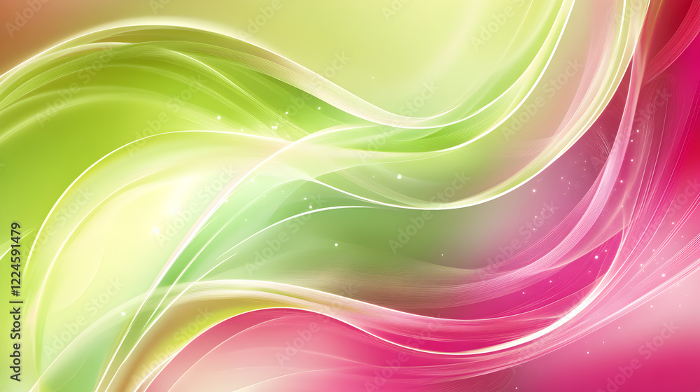 Fototapeta premium Colorful abstract waves create a dynamic visual experience in this vibrant artwork