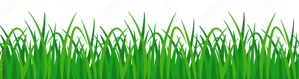 Fototapeta premium Grass. Seamless border.