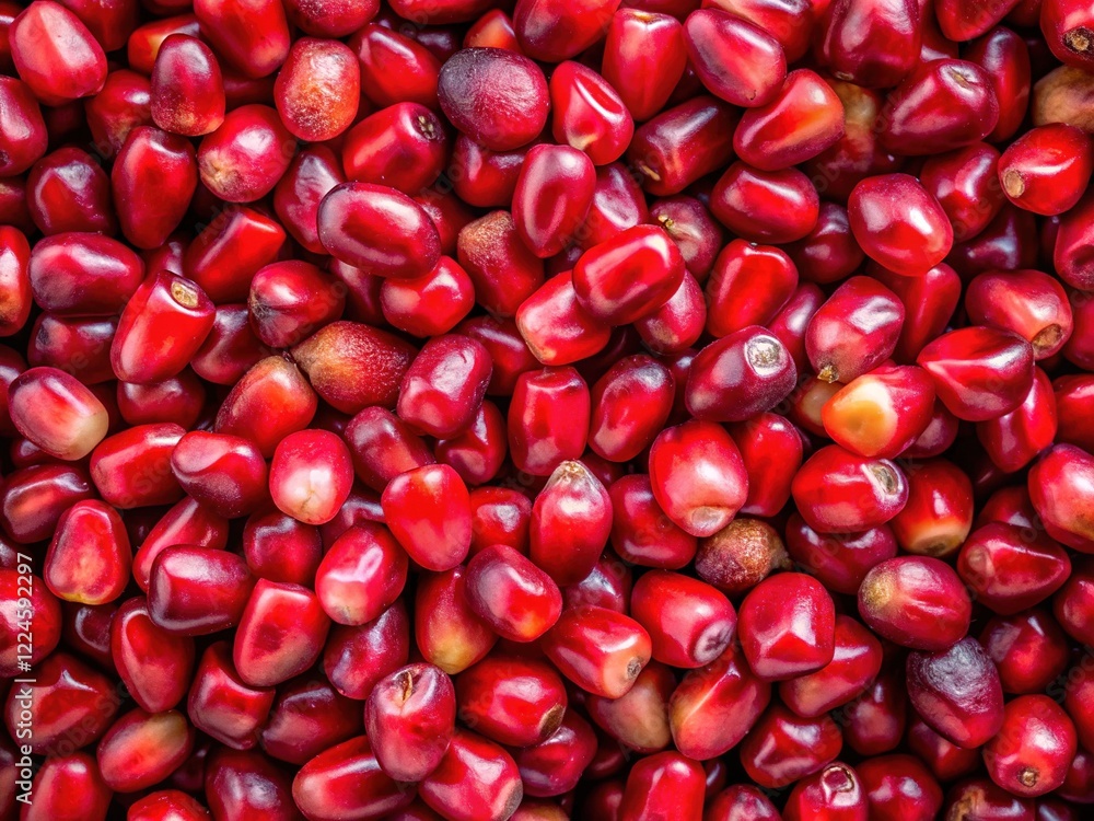 High-resolution drone shot of vibrant, juicy pomegranate seeds. Close-up view of a superfood harvest. High-resolution drone shot of vibrant, juicy pomegranate seeds. Close-up view of a superfood harvest.