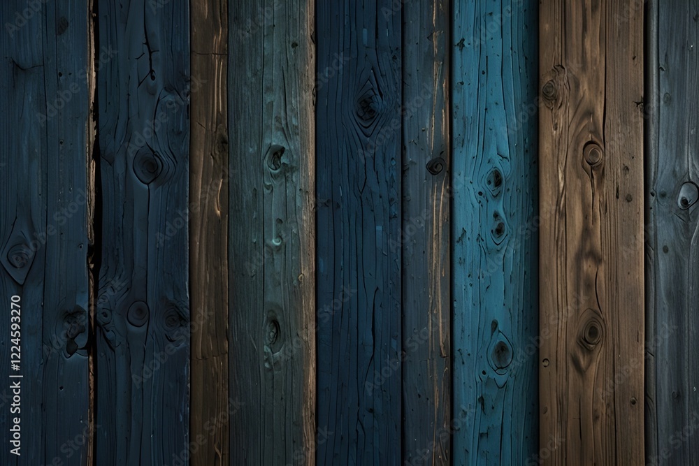 Wood texture background. Old wood painted in blue Generative AI Wood texture background. Old wood painted in blue Generative AI