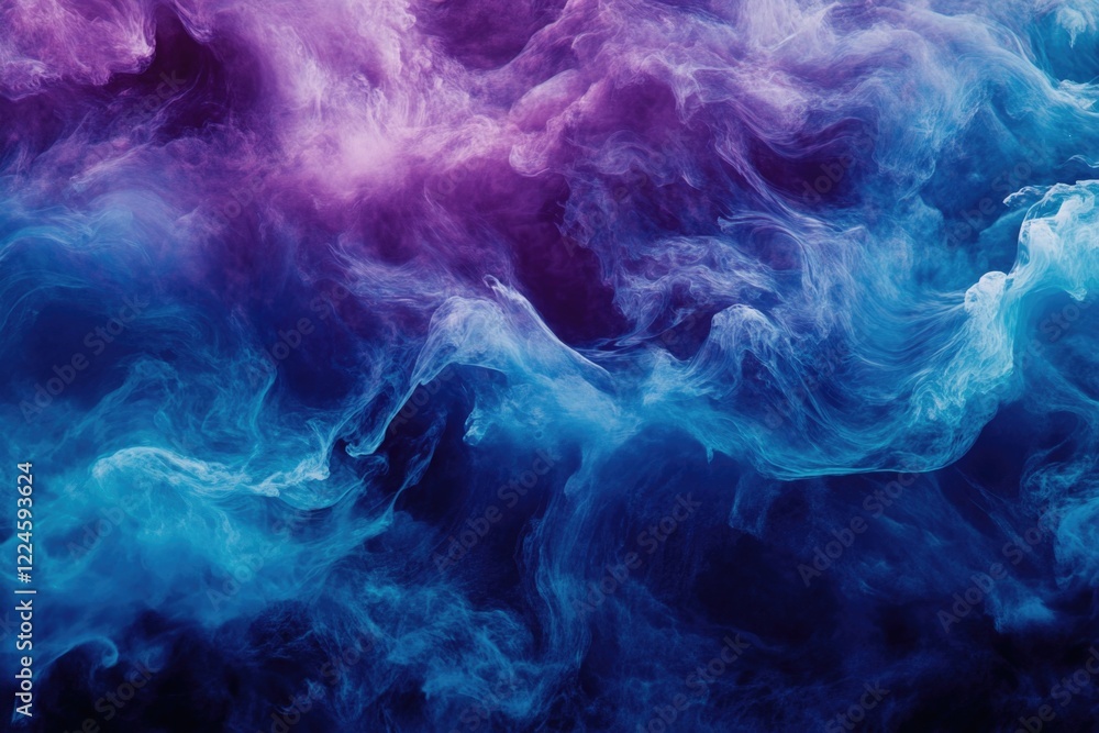 Obraz premium Blue Purple Smoke Cloud