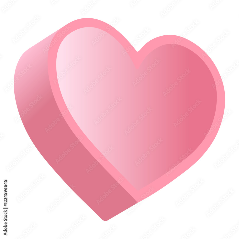 3d pink heart isolated. Decoration for valentine's day. 3d pink heart isolated. Decoration for valentine's day.