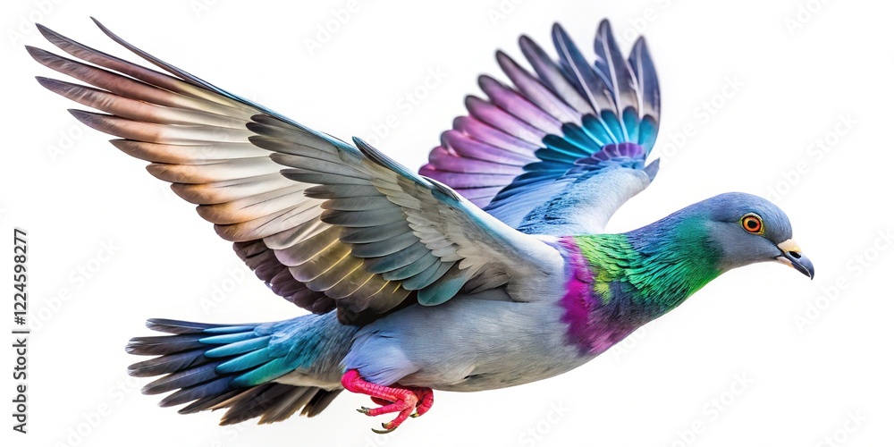 Obraz premium Speed Racing Pigeon - High-Speed Flight - AI Photo