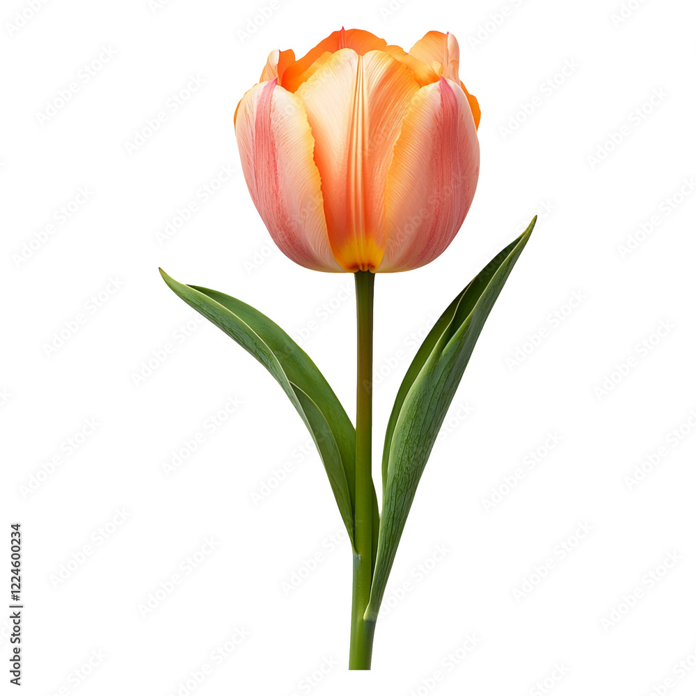 Beautiful isolated tulip flower on transparent background for design use Beautiful isolated tulip flower on transparent background for design use