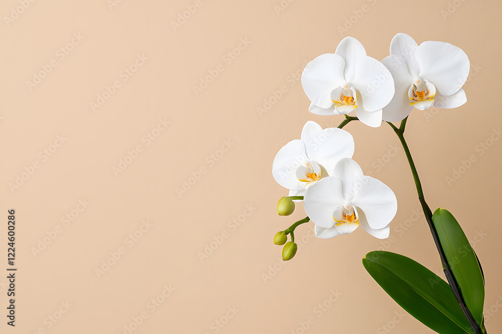 Obraz premium White Orchid flower isolated on background