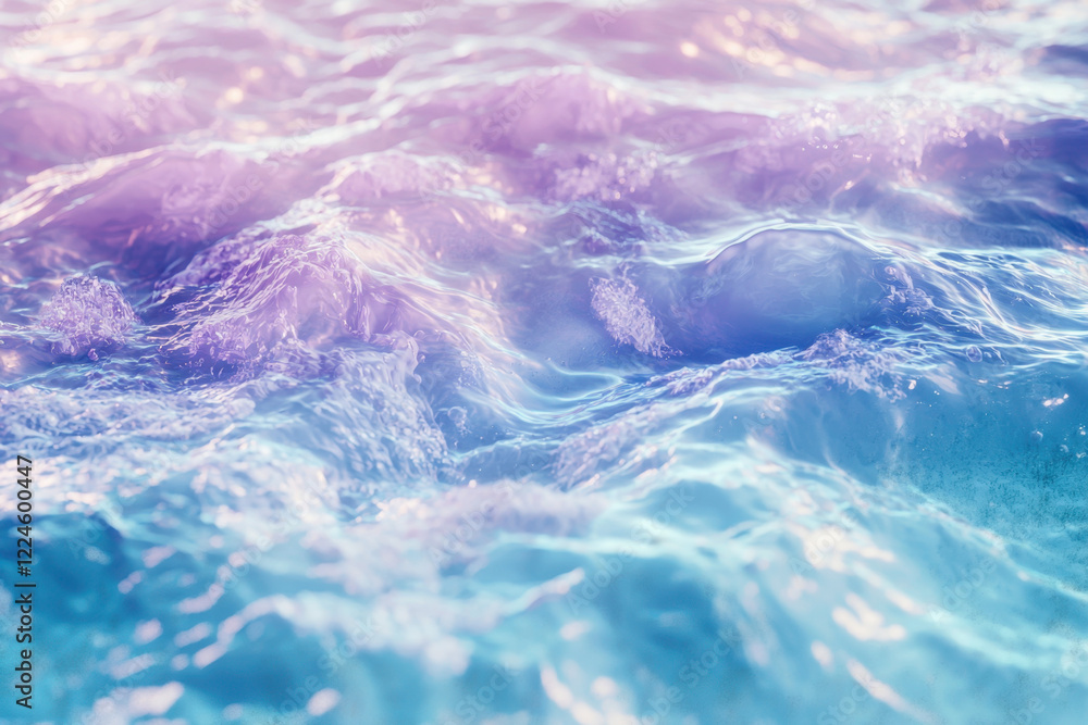 Obraz premium Close-up of rippling water in dreamy pastel hues, creating a serene and reflective atmosphere.