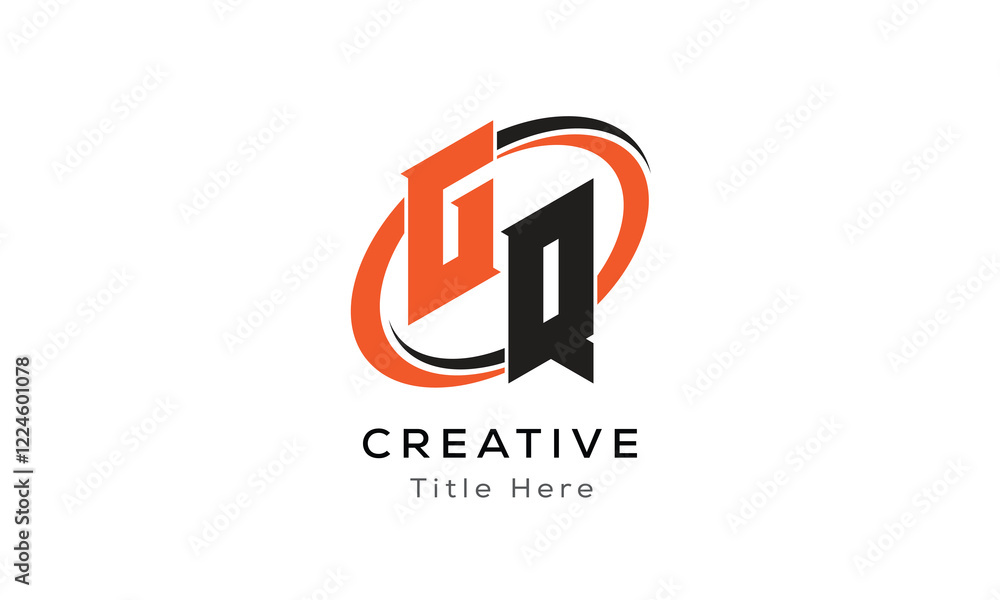 GQ creative letter logo with circle area. Initial letter GQ linked circle uppercase monogram logo. GQ initial letter logo vector design. GQ creative letter logo with circle area. Initial letter GQ linked circle uppercase monogram logo. GQ initial letter logo vector design.